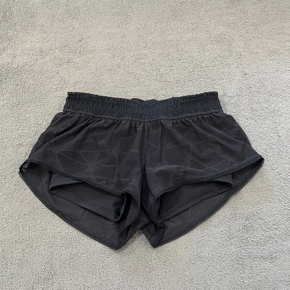 Lululemon Black Athletic Workout Activewear Running Shorts Women's Size 4